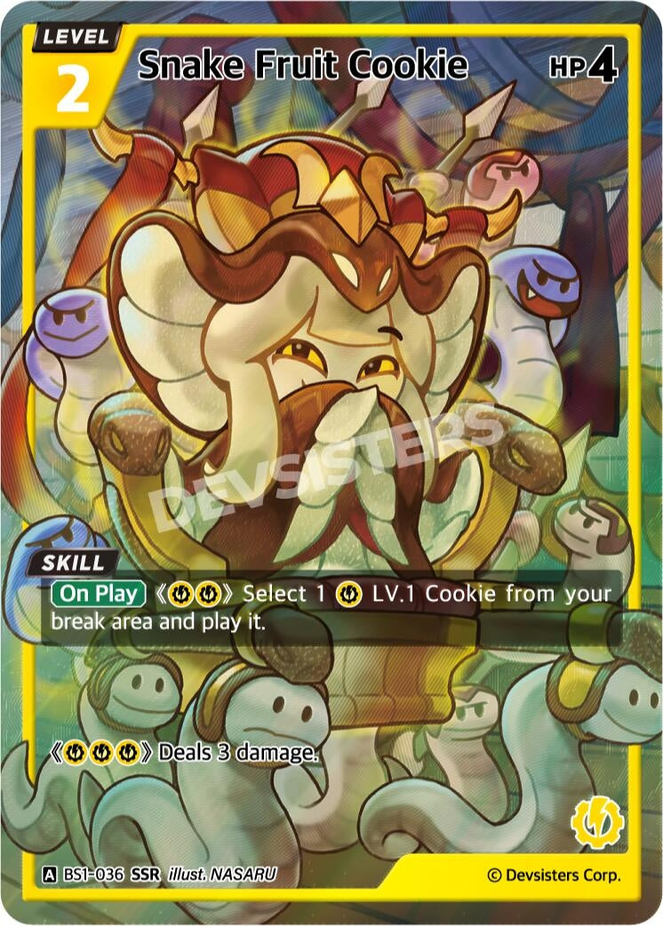 Image for Snake Fruit Cookie (SSR) (BS1-036) (BS1-BS2) - CookieRun: Braverse TCG