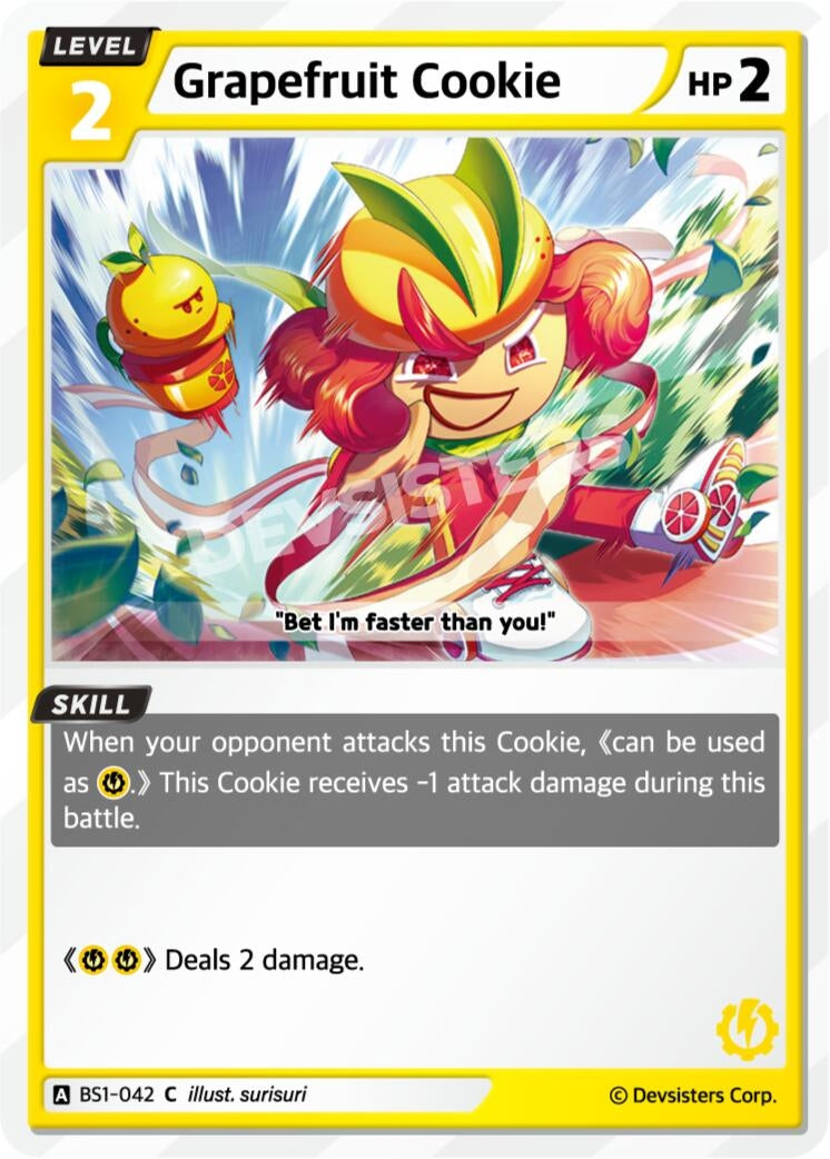 Image for Grapefruit Cookie (BS1-042) (BS1-BS2) - CookieRun: Braverse TCG