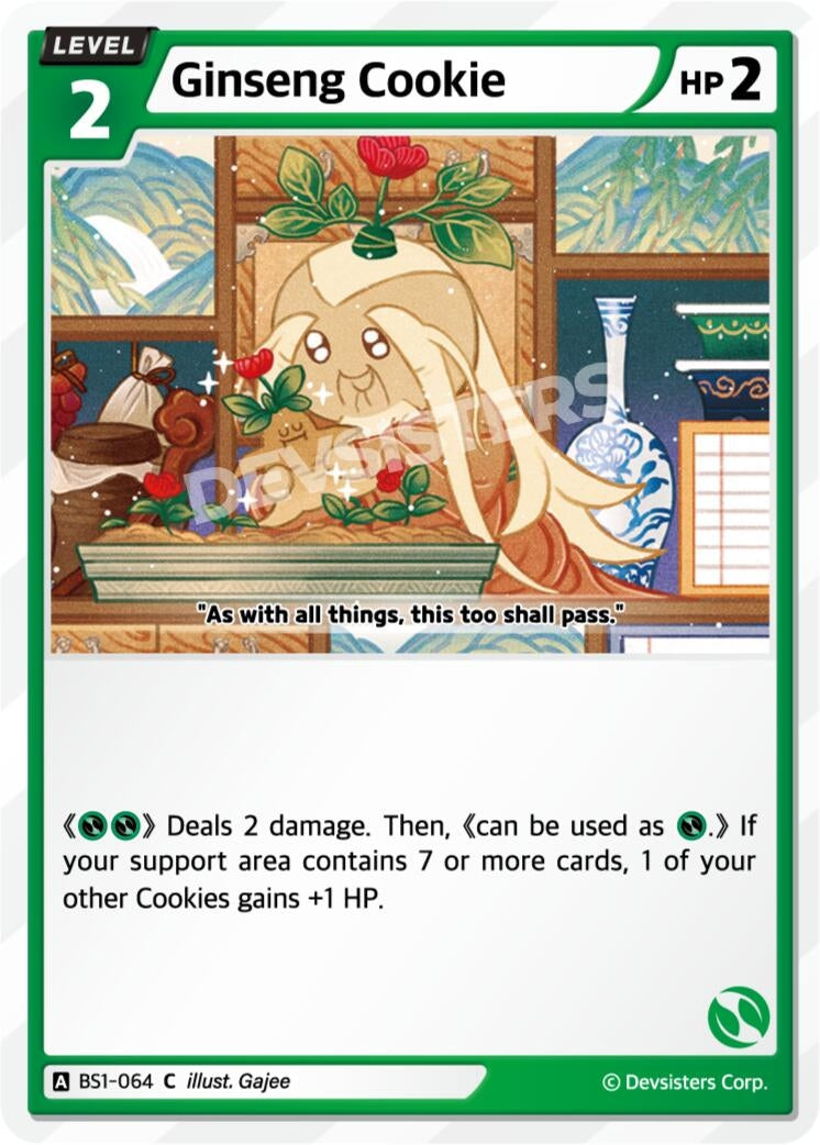 Image for Ginseng Cookie (BS1-064) (BS1-BS2) - CookieRun: Braverse TCG