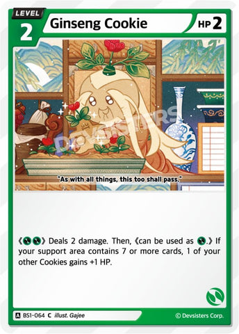 Image for Ginseng Cookie (BS1-064) (BS1-BS2) - CookieRun: Braverse TCG