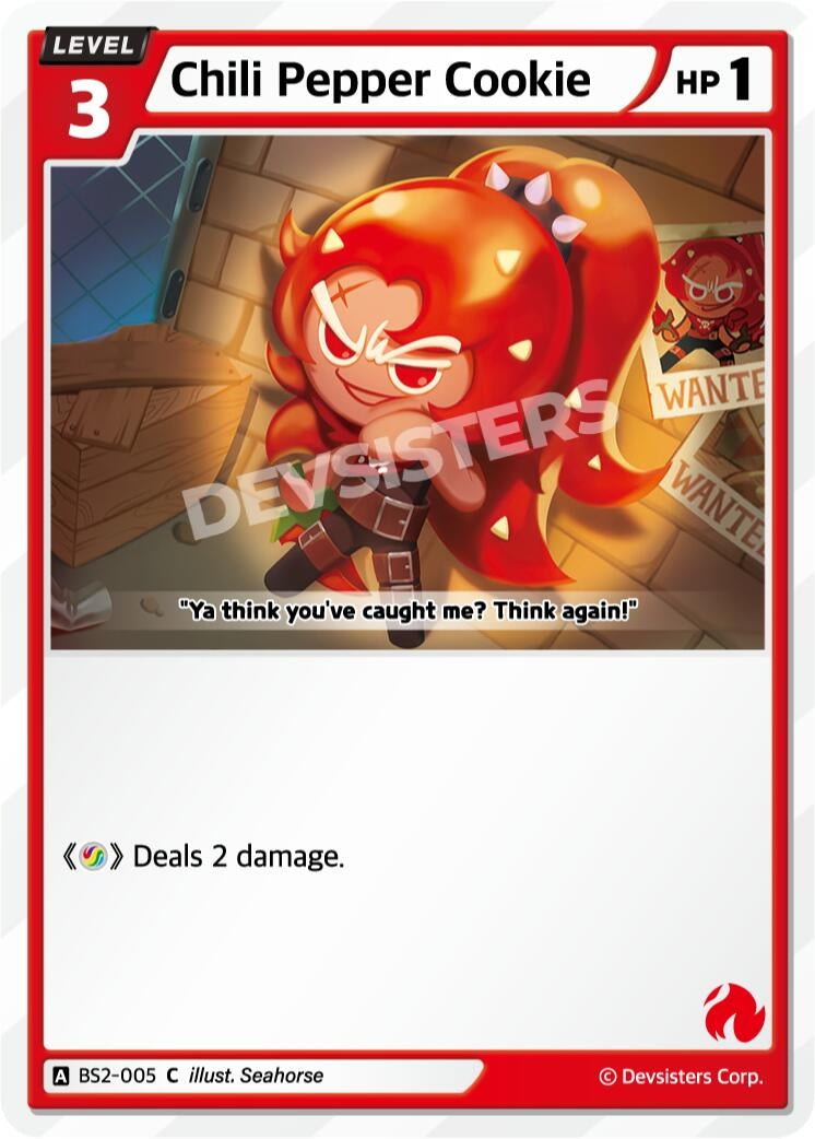 Image for Chili Pepper Cookie (BS2-005) (BS1-BS2) - CookieRun: Braverse TCG