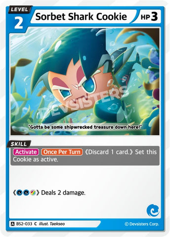 Image for Sorbet Shark Cookie (BS2-033) (BS1-BS2) - CookieRun: Braverse TCG