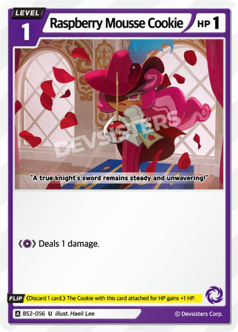 Image for Raspberry Mousse Cookie (BS2-056) (BS1-BS2) - CookieRun: Braverse TCG