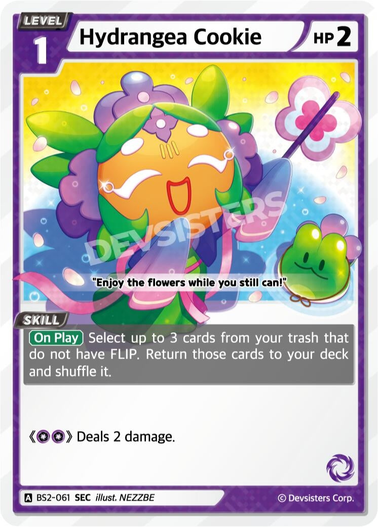 Image for Hydrangea Cookie (SEC) (BS2-061) (BS1-BS2) - CookieRun: Braverse TCG
