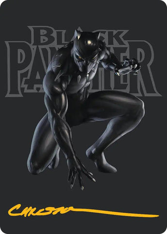 Black Panther, carta de arte "Esperanza duradera" (firma estampada en oro) [Serie de arte de Marvel Super Heroes]