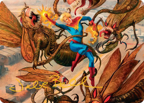 Capitana Marvel, Carta de Arte Vengadora Ápice (Firma Estampada en Oro) [Marvel Super Heroes Art Series]