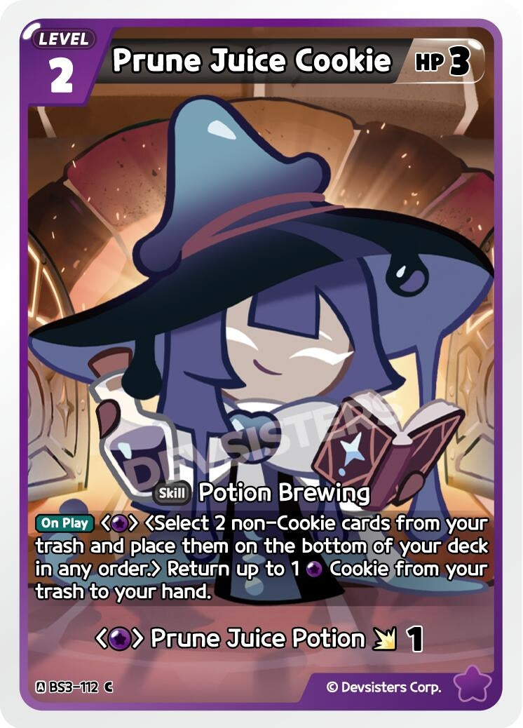 Image for Prune Juice Cookie (BS3-112) (BS3-BS4) - CookieRun: Braverse TCG