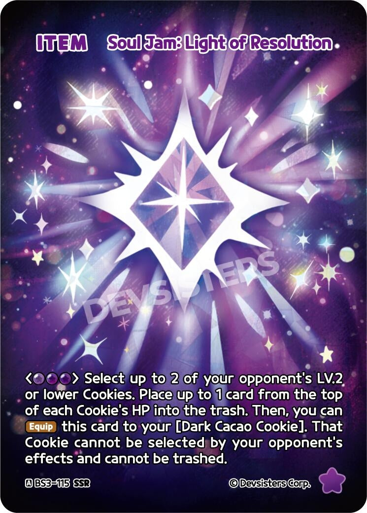 Image for Soul Jam: Light of Resolution (SSR) (BS3-115) (BS3-BS4) - CookieRun: Braverse TCG