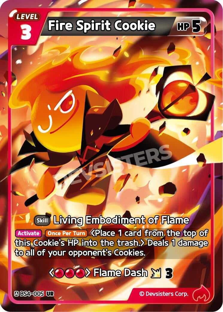Image for Fire Spirit Cookie (BS4-005) (BS3-BS4) - CookieRun: Braverse TCG