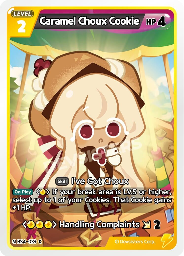 Image for Caramel Choux Cookie (BS4-033) (BS3-BS4) - CookieRun: Braverse TCG