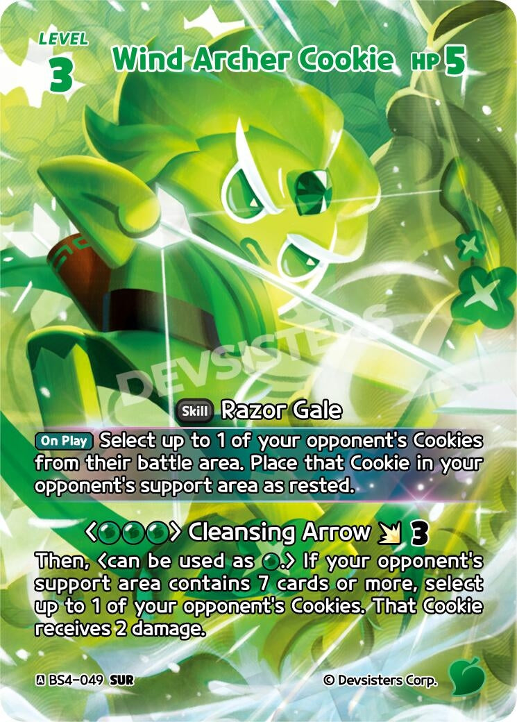Image for Wind Archer Cookie (SUR) (BS4-049) (BS3-BS4) - CookieRun: Braverse TCG
