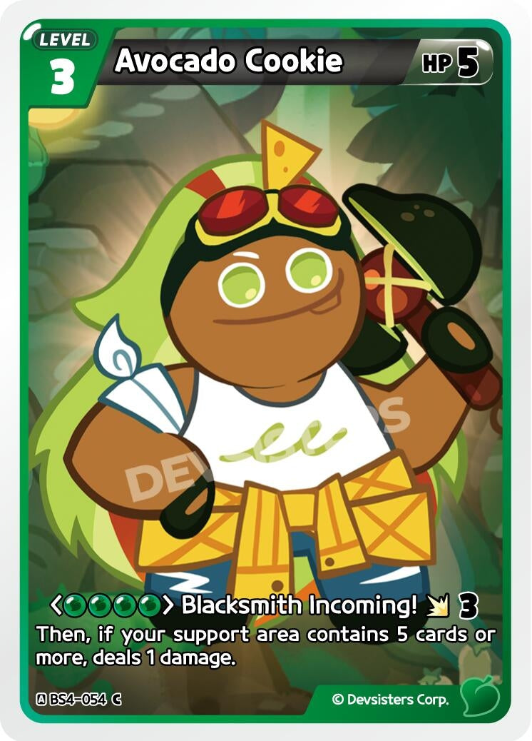 Image for Avocado Cookie (054) (BS4-054) (BS3-BS4) - CookieRun: Braverse TCG
