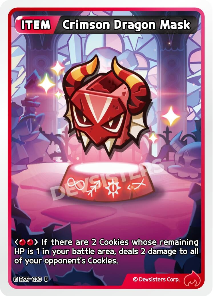 Image for Crimson Dragon Mask (BS5-020) (BS5-BS7) - CookieRun: Braverse TCG