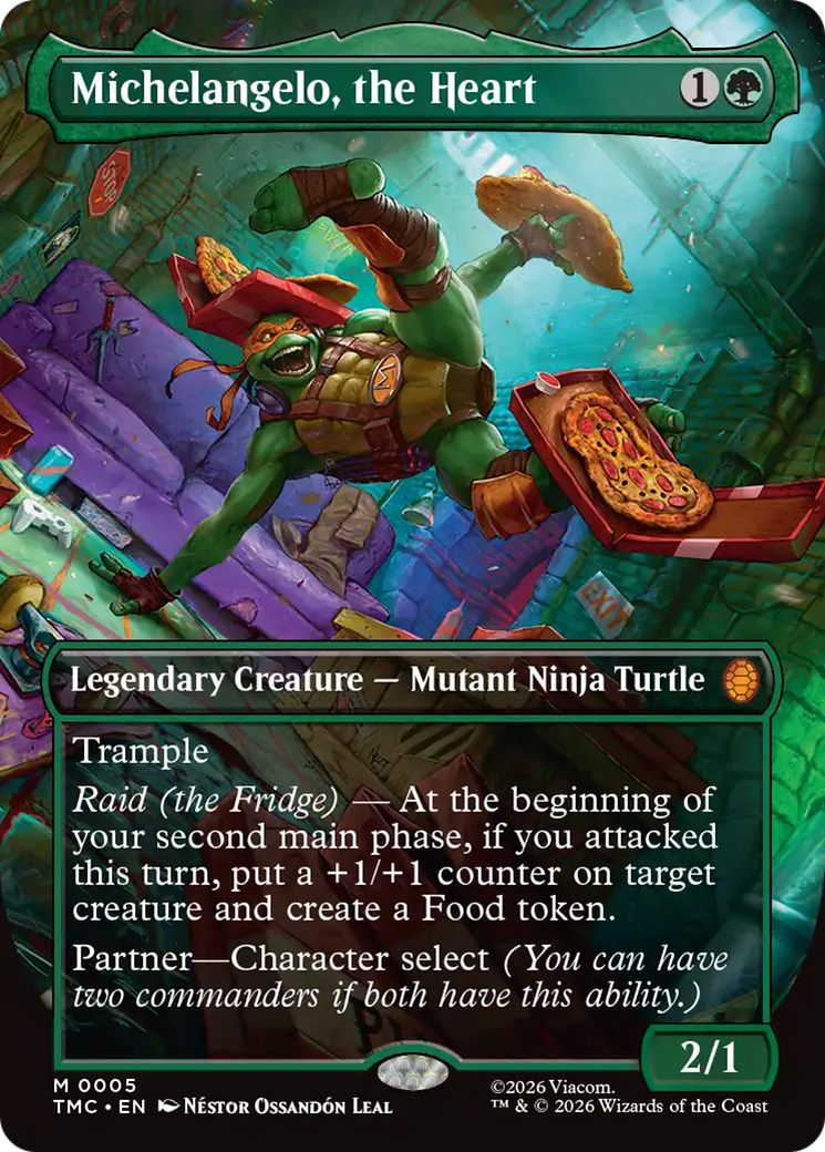 Michelangelo, le Cœur (Sans Bordure) [Commandant Tortues Ninja]