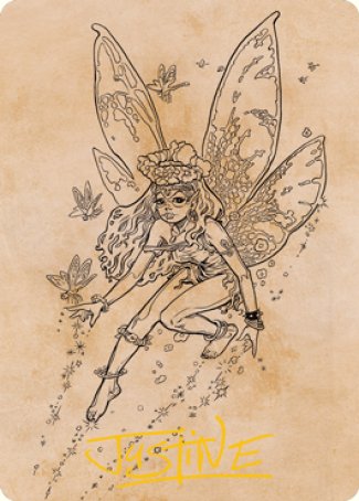 Guide Pixie (Présentation) Carte artistique (Signature estampillée or) [Donjons & Dragons : Aventures dans les Royaumes Oubliés Série d'art]