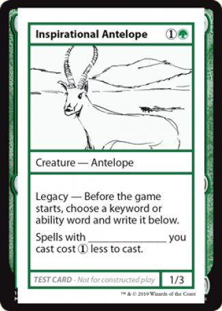 Antilope inspirante (Édition 2021) [Cartes de test Mystère Booster]