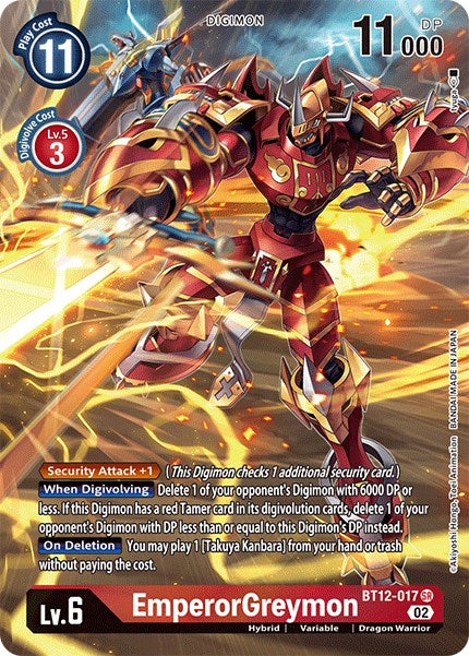 EmperorGreymon [BT12-017] (Arte alternativo) [A través del tiempo]