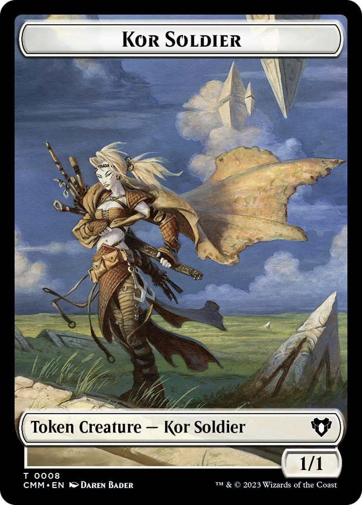 Soldat Kor // Jeton de Soldat Kor recto-verso [Jetons Commander Masters]