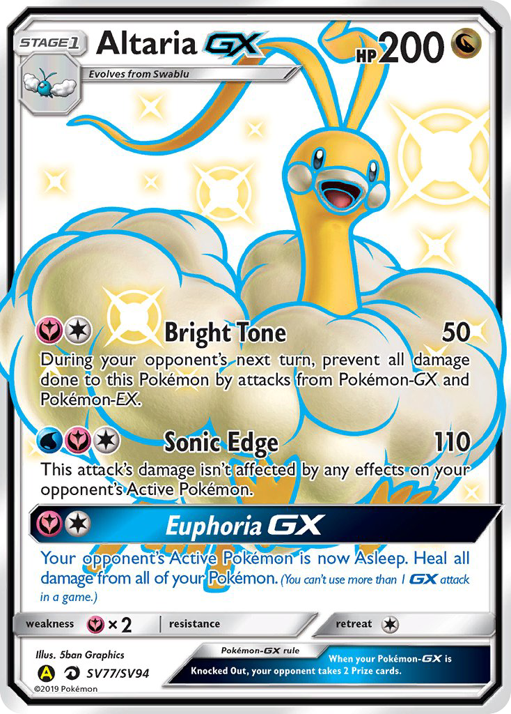 Altaria GX (SV77/SV94) [Soleil et Lune : Destinées Occultes - Coffre des Brillants]