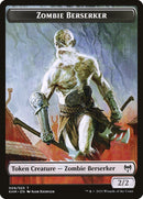 Jeton recto-verso Guerrier elfe // Berserker zombie [Jetons Kaldheim]