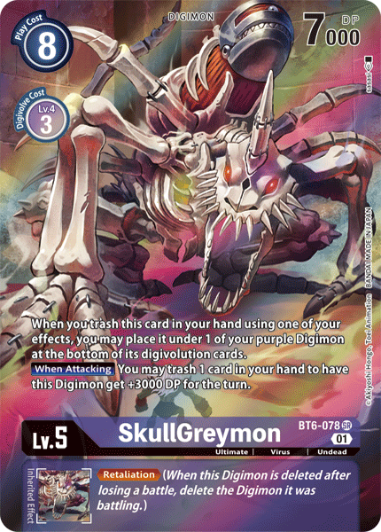 SkullGreymon [BT6-078] (Arte Alternativo) [Doble Diamante]