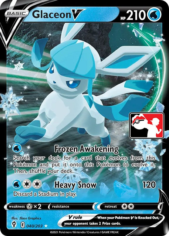 Glaceon V (040/203) [Serie Uno de Paquetes de Premios]