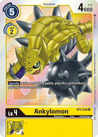 Ankylomon [BT3-036] (Promo Boîte d'achat) [Promos du booster spécial Ver.1.5]