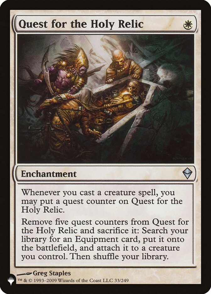 Quête de la Sainte Relique [La liste]