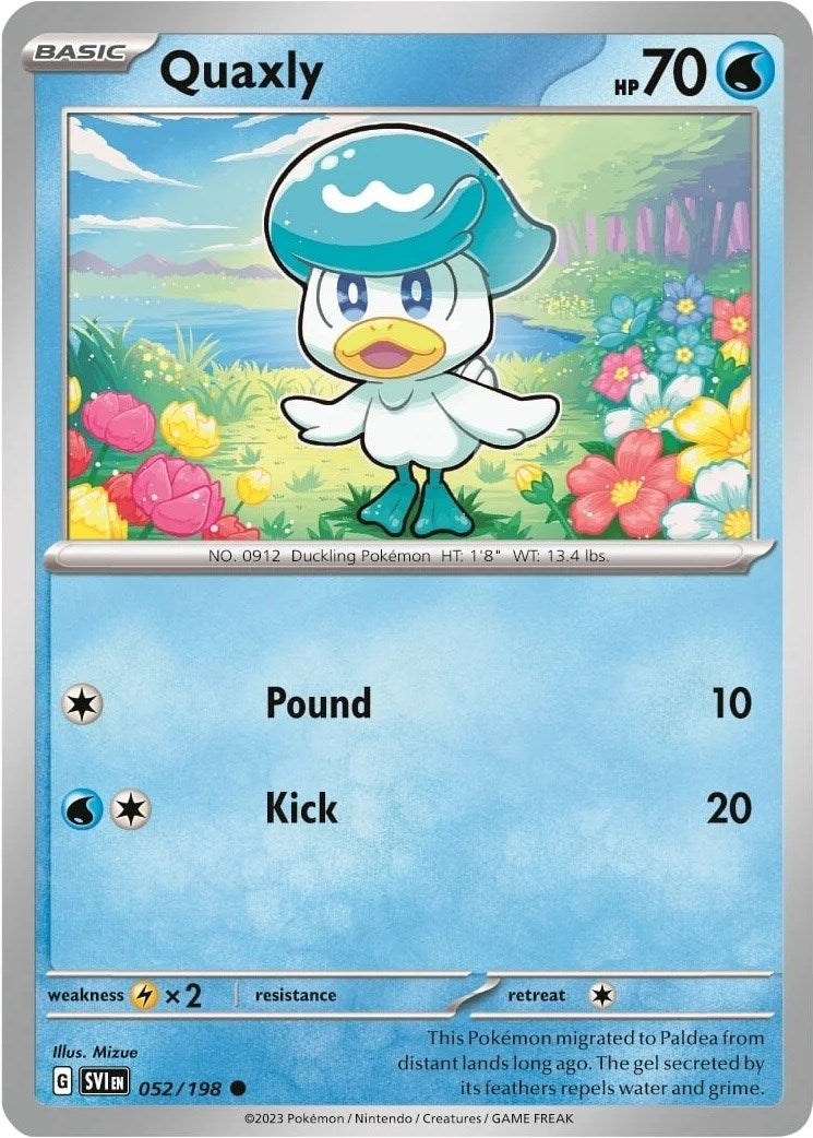 Quaxly (052/198) (Colección Paldea) [Escarlata y Púrpura: Set Básico]