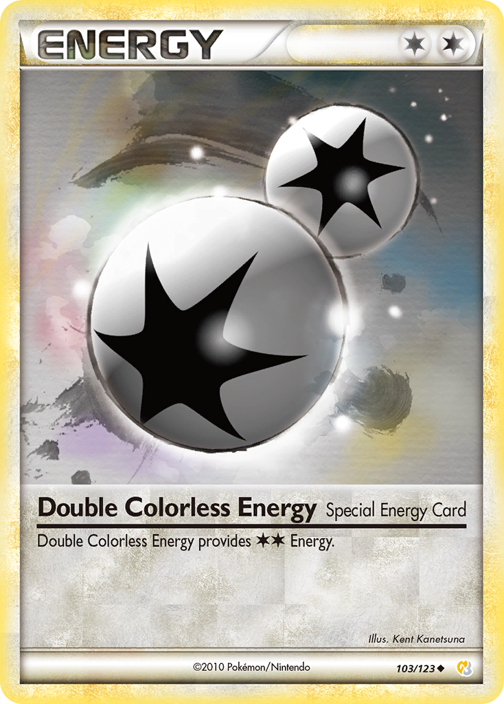 Énergie Incolore Double (103/123) [HeartGold & SoulSilver: Set de Base]