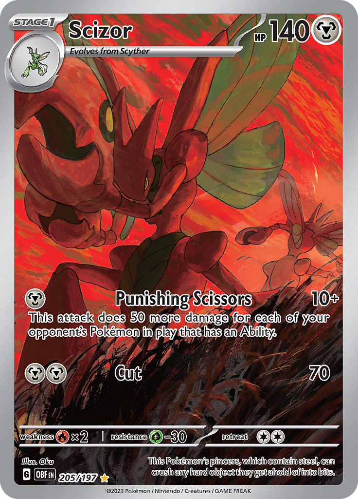 Scizor (205/197) [Escarlata y Púrpura: Llamas Obsidianas]
