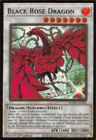 Dragón Rosa Negra (Arte Alternativo) [MGED-EN026] Gold Rare