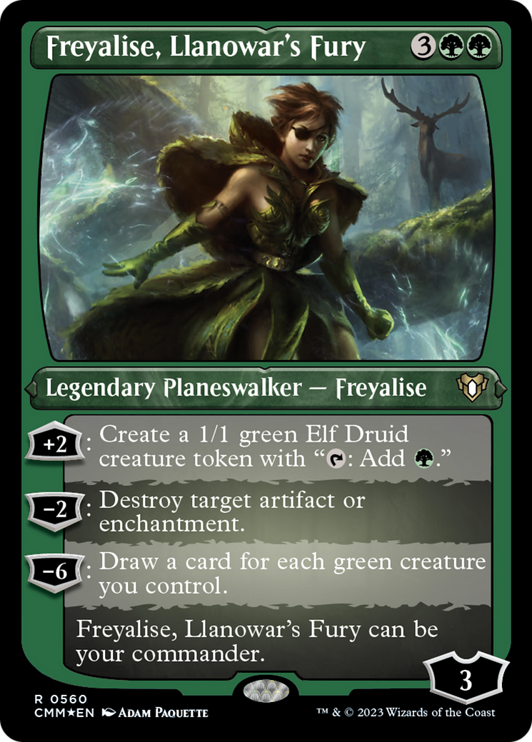 Freyalise, la Furie de Llanowar (gravure à l'acide) [Masters Commander]