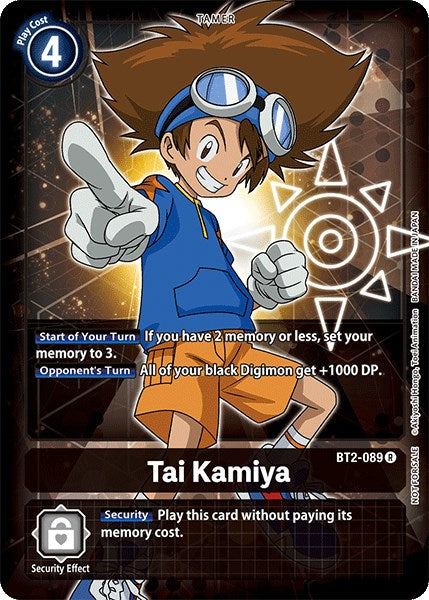 Tai Kamiya [BT2-089] (Paquete de Torneo Oficial Vol.3) [Promociones del Booster Especial de Lanzamiento]