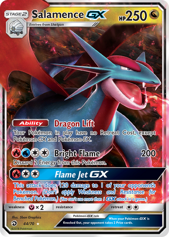 Salamence GX (44/70) [Sol y Luna: Majestad Dragón]