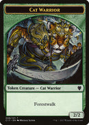 Gato // Gato Guerrero Ficha de dos caras [Commander 2017 Tokens]