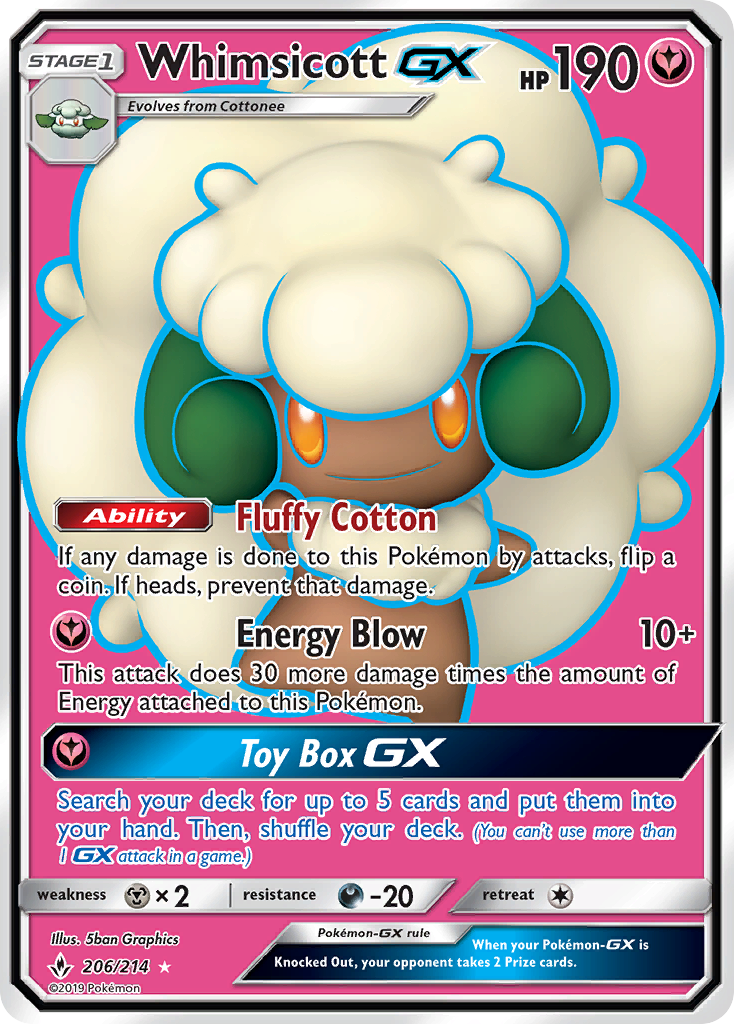 Whimsicott GX (206/214) [Sol y Luna: Lazos Indestructibles]