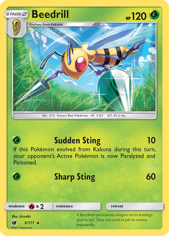 Beedrill (3/111) [Sol y Luna-Invasión Carmesí]