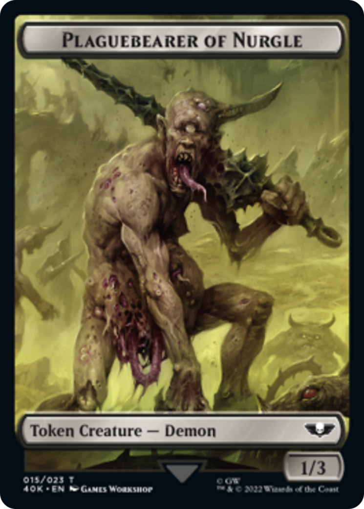 Jeton Double Face Guerrier Astartes // Portepeste de Nurgle [Jetons Warhammer 40,000]
