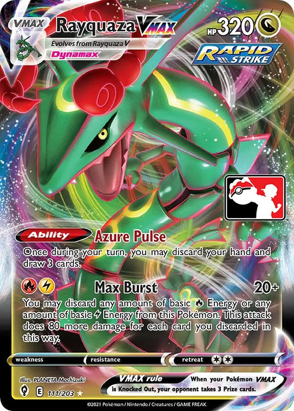 Rayquaza VMAX (111/203) [Serie Uno de Sobres de Premios]