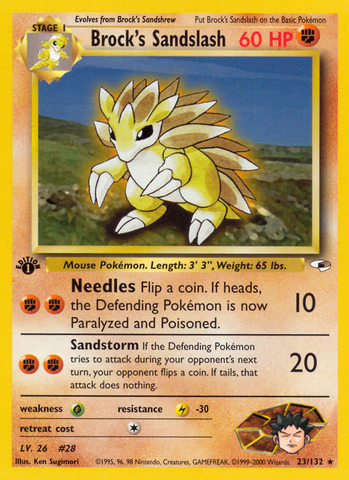 Sandslash de Brock (23/132) [Héroes de Gimnasio 1ª Edición]