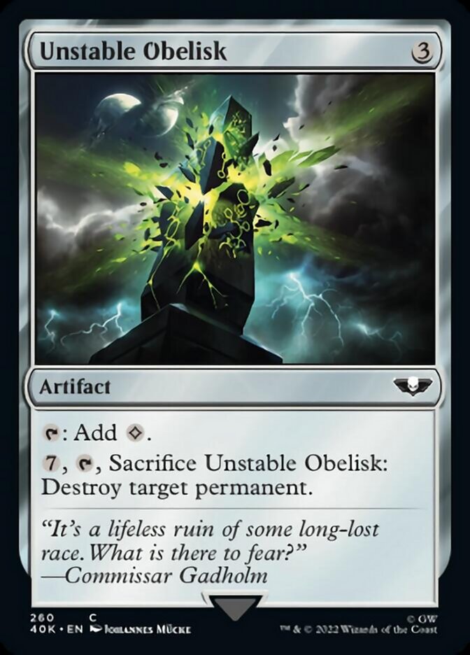 Obélisque instable (carte texturée brillante) [Warhammer 40,000]