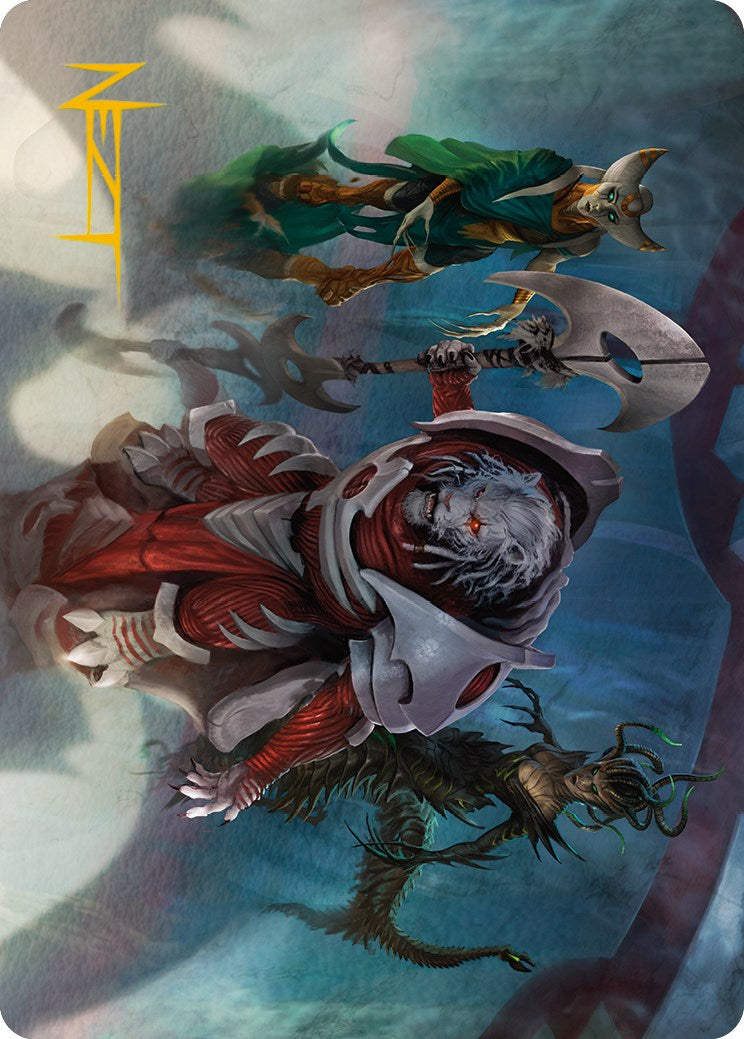 Carte artistique du Décret de Norn (Signature estampée or) [Phyrexia: Tous Will Be One Art Series]
