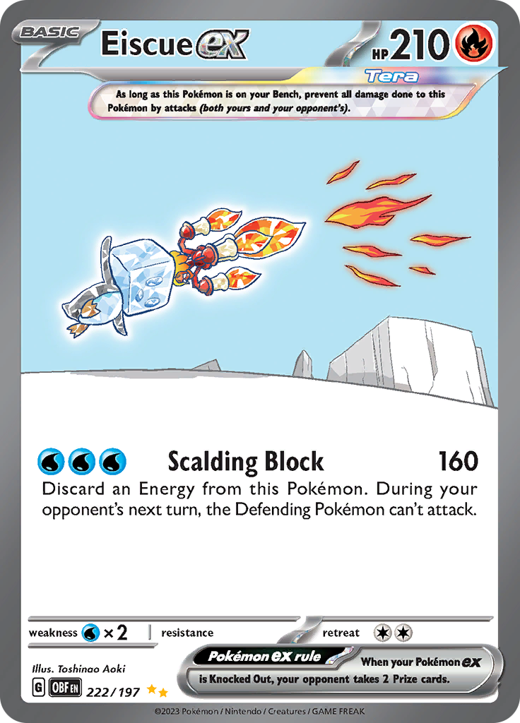 Eiscue ex (222/197) [Escarlata y Púrpura: Llamas Obsidianas]