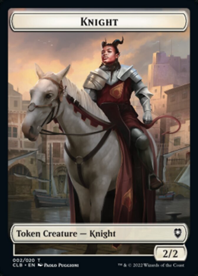 Ficha de Caballero [Commander Legends: Battle for Baldur's Gate Tokens]