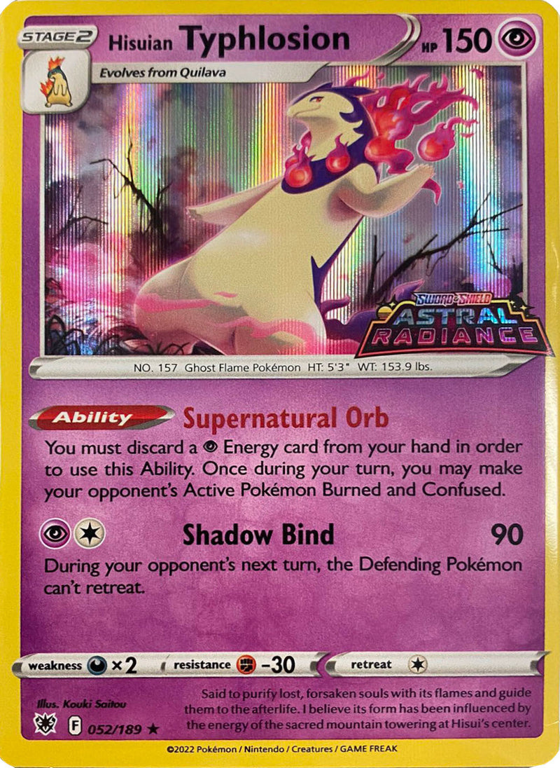 Typhlosion de Hisui (052/189) (Exclusivo de GameStop) [Espada y Escudo: Resplandor Astral]