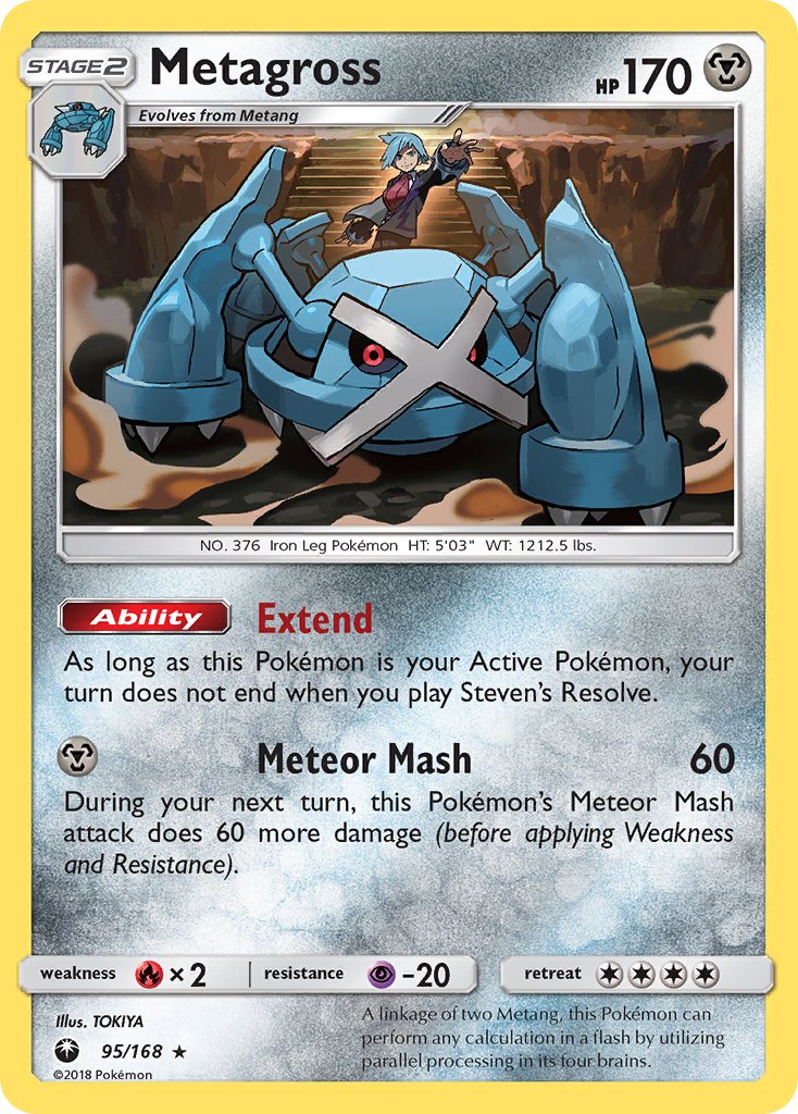 Metagross (95/168) (Exclusiva de Kit de Prerelease) (Exclusiva de Baraja Temática) [Sol y Luna: Tormenta Celestial]