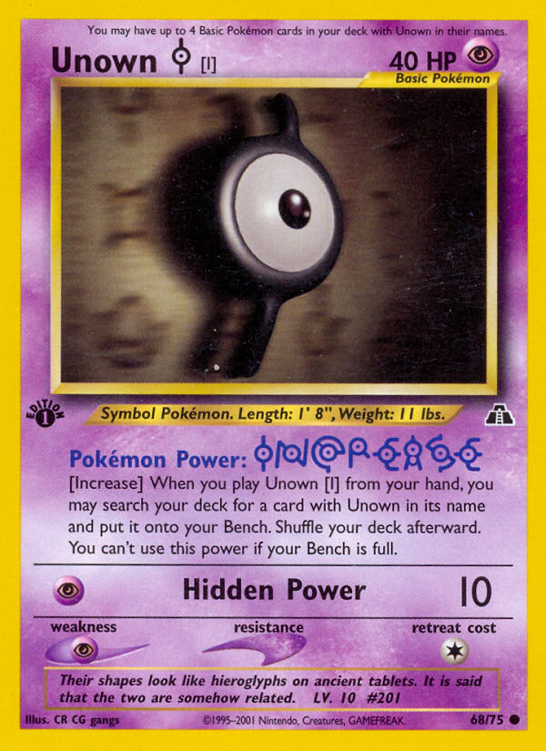 Unown [I] (68/75) [Neo Genesis Primera Edición]