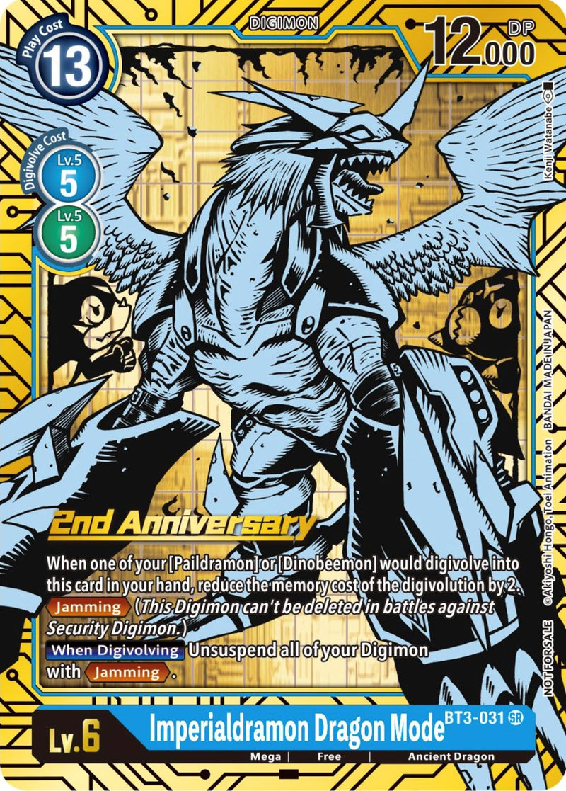 Imperialdramon Modo Dragón [BT3-031] (Set de cartas del 2º aniversario) [Promos del Booster Especial de Lanzamiento]