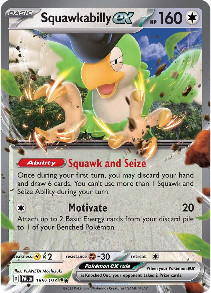 Squawkabilly ex (169/193) [Escarlata y Púrpura: Evolución en Paldea]